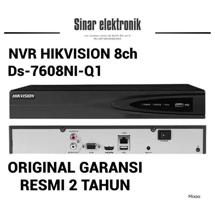 NVR HIKVISION 8ch DS-7608ni-Q1 non poe