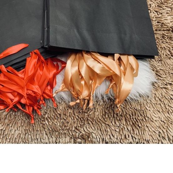 

☊ paper bag HiTAM - kantong tas kertas - paperbag baju bazaar / M HITAM ➺