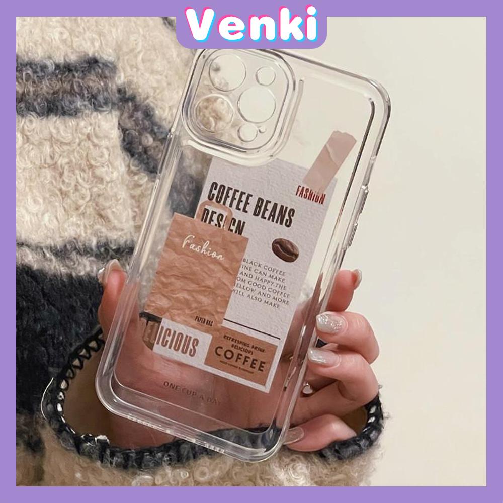 iPhone Case Clear Case Soft Thick TPU Shockproof Super Transparent Protection Camera Plating Button Brown Coffee For iPhone 13 Pro Max iPhone 12 Pro Max iPhone 11 iPhone 7Plus