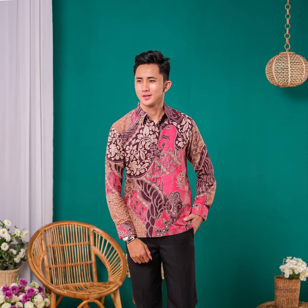 Kemeja Batik Lengan Panjang Baju pria Modern - Zefanya