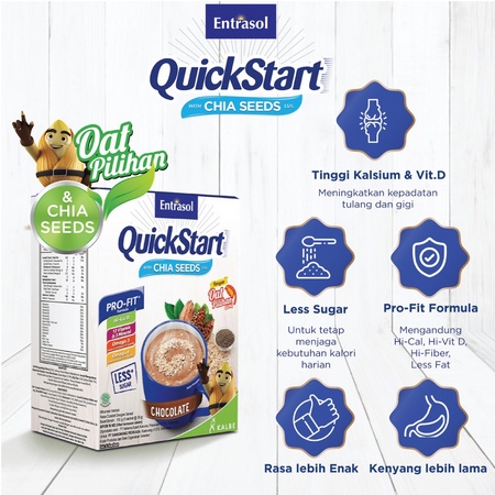 ENTRASOL QUICKSTART QUICK START VANILA COKLAT 5 X 30 GR