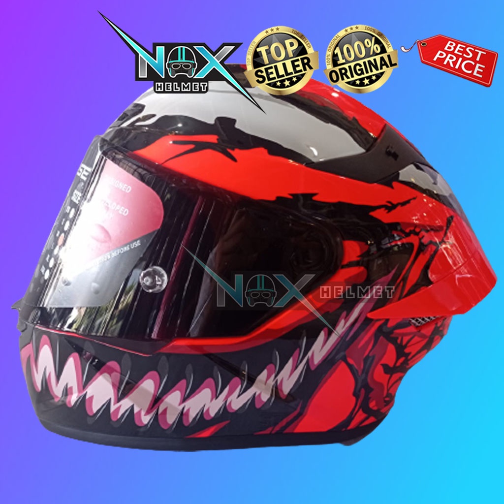 Helm KYT TT COURSE MARVEL CARNAGE Fullface Limited Edition (Ongkir 3kg)