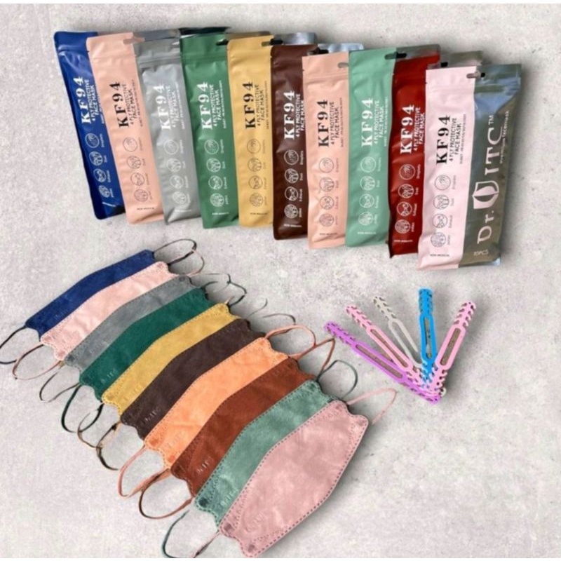 Premium Mask Kf94 5 ply soft pastel free konector