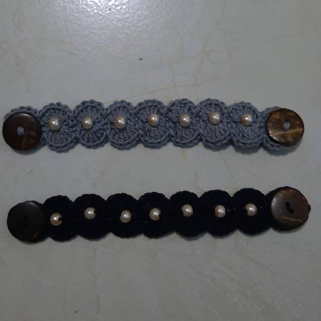 [Per lusin] konektor masker rajut manik / tali masker rajut