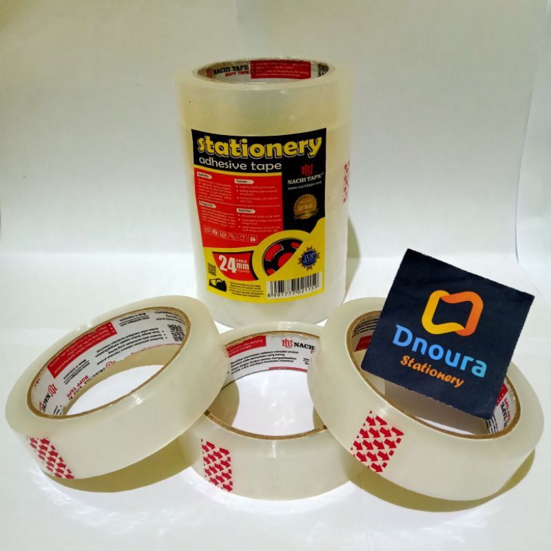 

SATUAN ( 1 ROLL ) Selotip Isolasi SHR Bening Nachi 1 Inchi 24mm x 72Yard