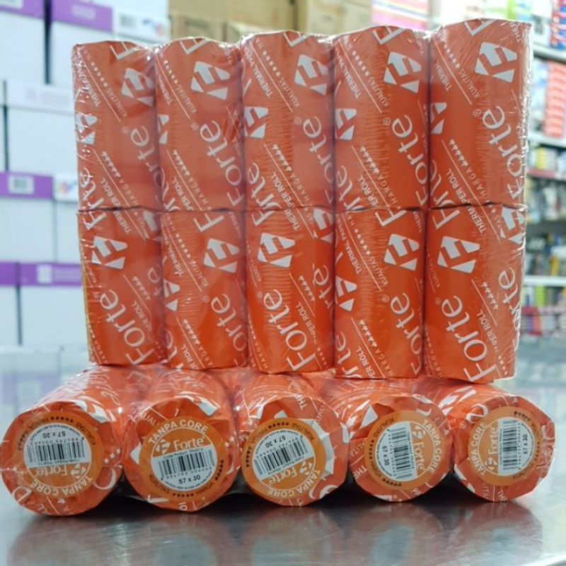 

Kertas Struk Thermal 57 x 30 FORTE (1PAK ISI 10 ROLL)