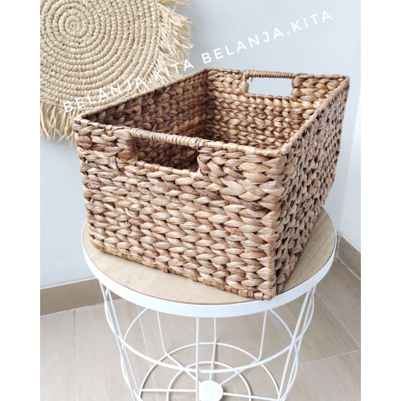 storage box enceng rangka besi/ box serbaguna enceng