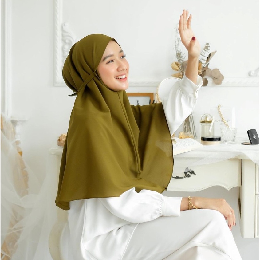 PROMO JILBAB KERUDUNG DEWASA KHIMAR POLOS INSTAN BERGO MARYAM TALI DIAMOND