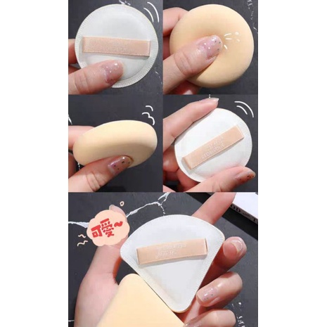 2pcs Sponge Foundation Bulat |Sponge Kotak|Spon Wadah Kotak|Spon Cushion