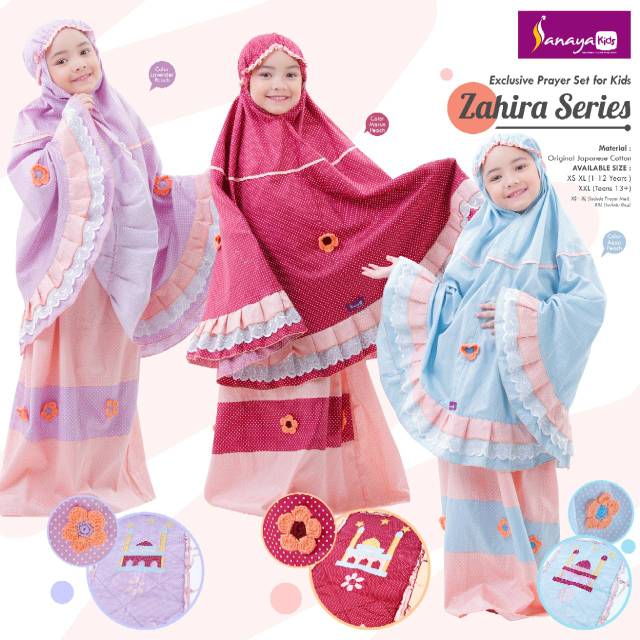 MUKENA KAJEP PREMIUM SANAYA KIDS - SERI ZAHIRA