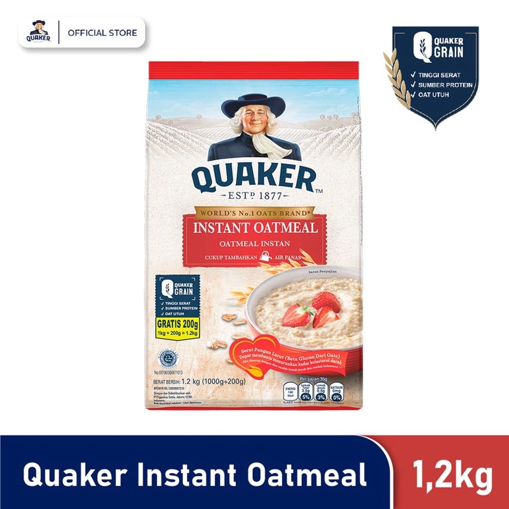 QUAKER INSTANT OATMEAL 1200GR / 1,2KG