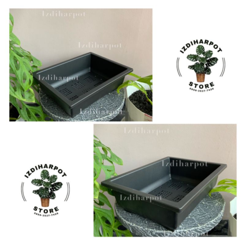 pot bunga tanaman ceper NKT BONSAI 02 HITAM - NKT BONSAI 02 HITAM