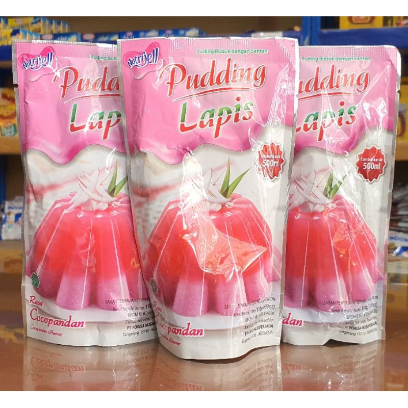 

Nutrijell Puding Lapis Cocopandan / Nutrijel Cocopandan
