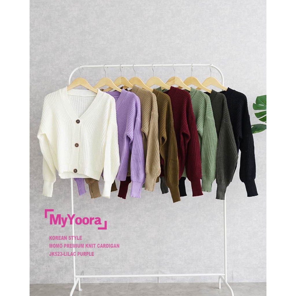 MyYoora Premium Knit Basic Cardigan Rajut JK530/JK525 /JK523-Momo-LilacPurple
