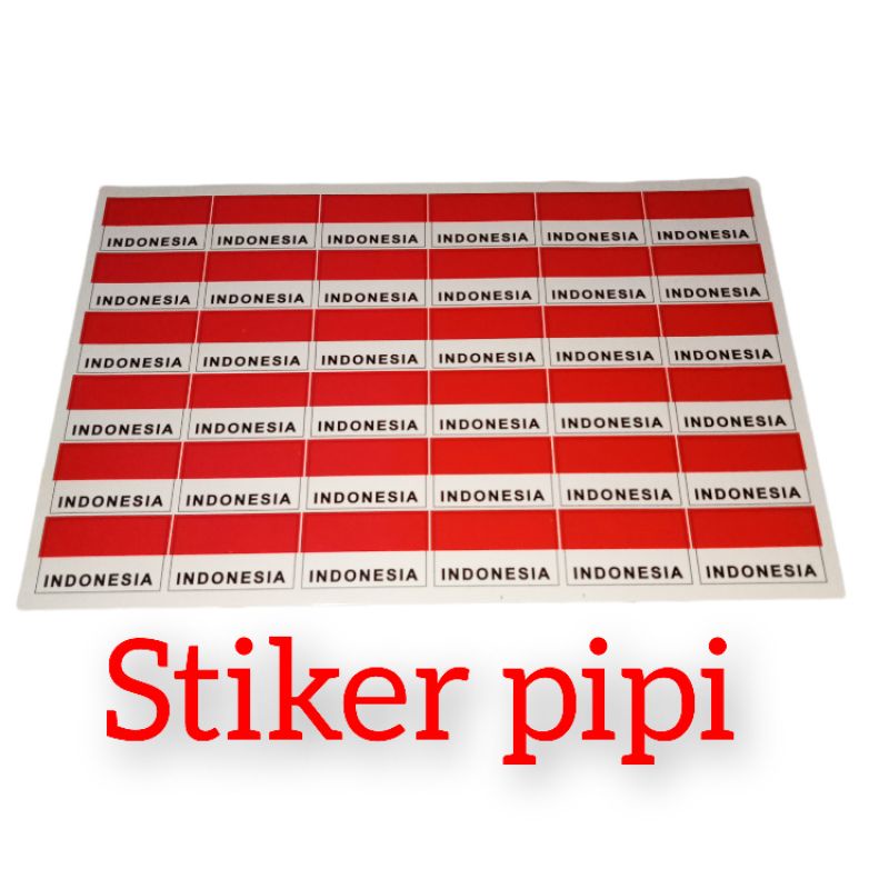 

Stiker pipi,stiker bendera merah putih isi 36 pcs