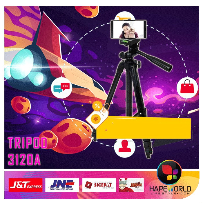 TRIPOD 3120A FOLDABLE CAMERA MOBILE - WT-3120A