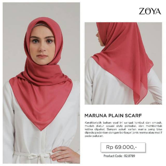 Maruna Plain Scarf Ori Brand ZOYA