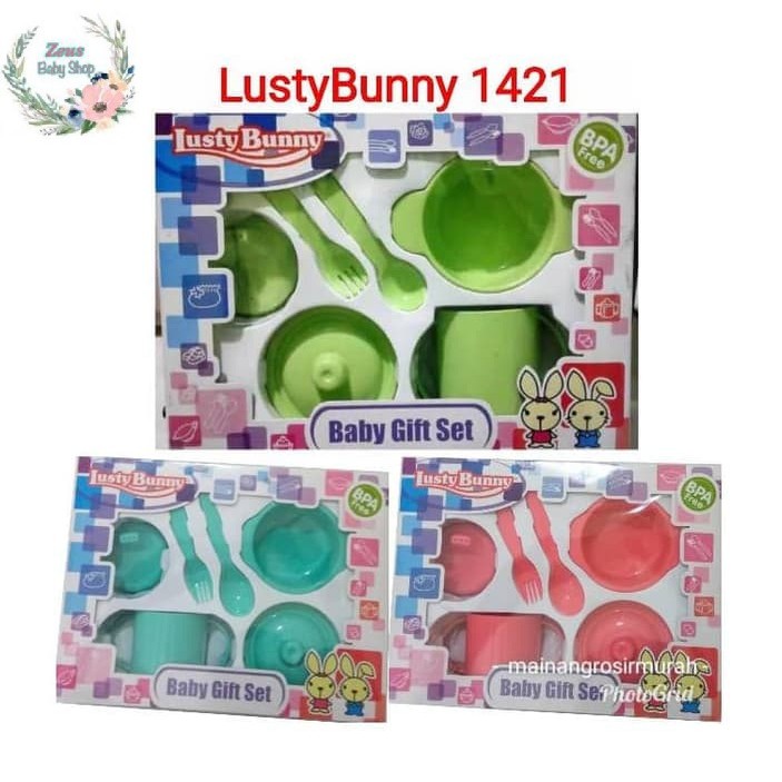 Lusty Bunny LB-1421 Baby Gift Set (Feeding Set ) LB1419 LB1424 LB102 Feeding Set