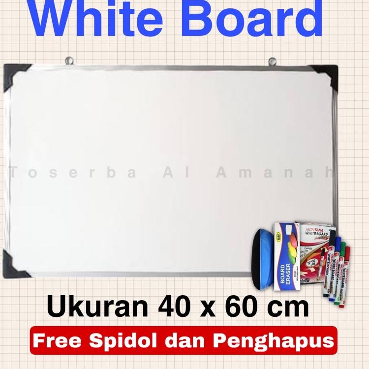 

<CeC ✩> Papan Tulis 60 x 40 / papan tulis White Board Spidol Kapur //Barang special