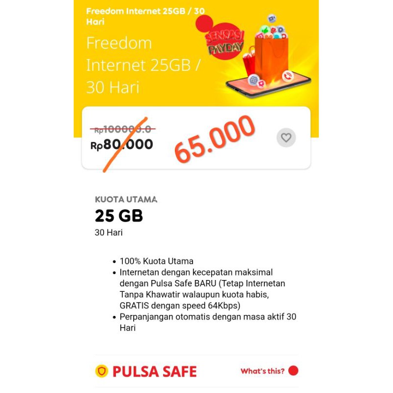 Indosat Data Freedom Internet 25GB 30Hari Full 24 Jam