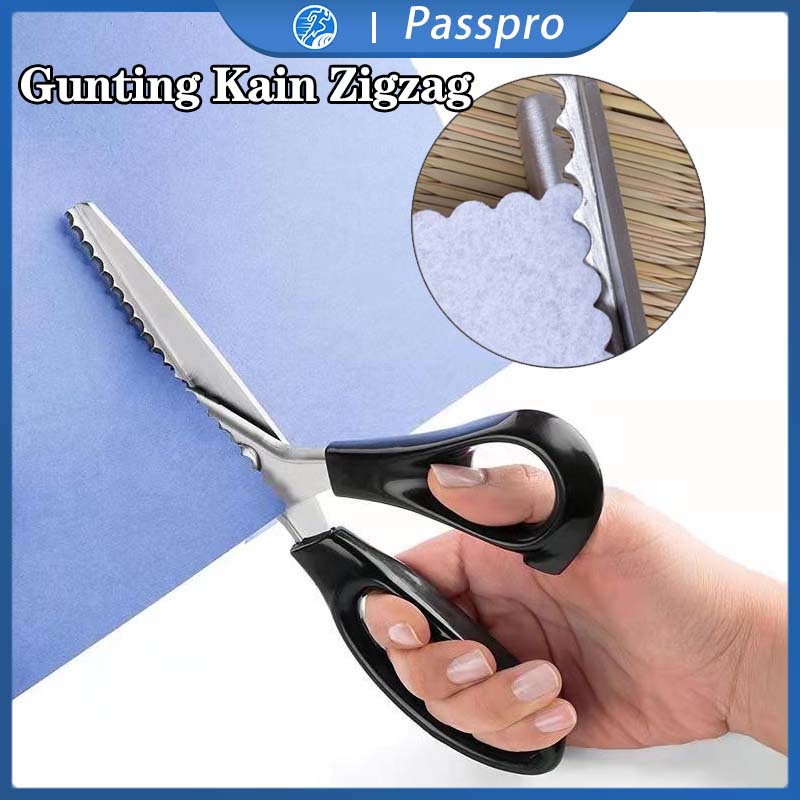 

Gunting Gelombang Kain / Gunting Gerigi Kain / Gunting Bahan Kain Zigzag Stainless Steal 9
