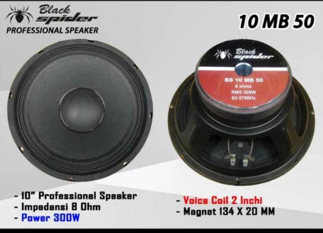 speaker black spider 8 inch