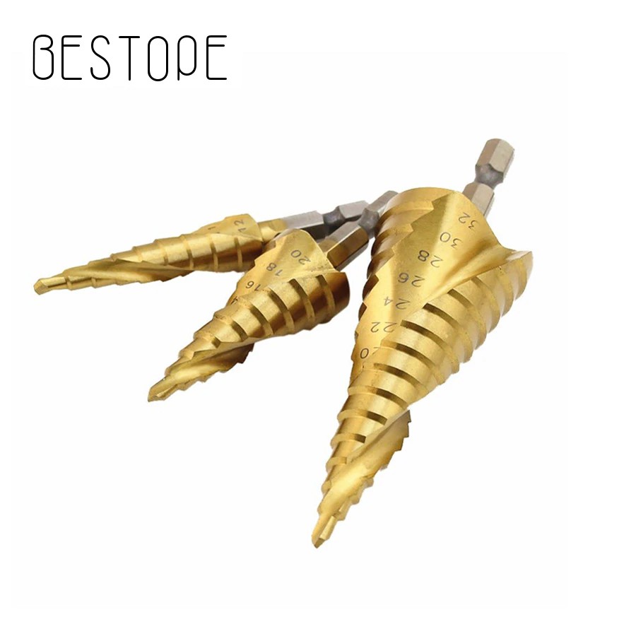 4-122032mm 3pcs HSS Spiral Grooved Center Drill Bit Solid Carbide Mini Drill Accessories Hole