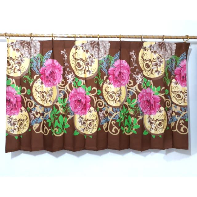 Gorden hordeng jendela pendek kecil/washtafel kolong dapur Osaka ukuran 150 x 80 cm