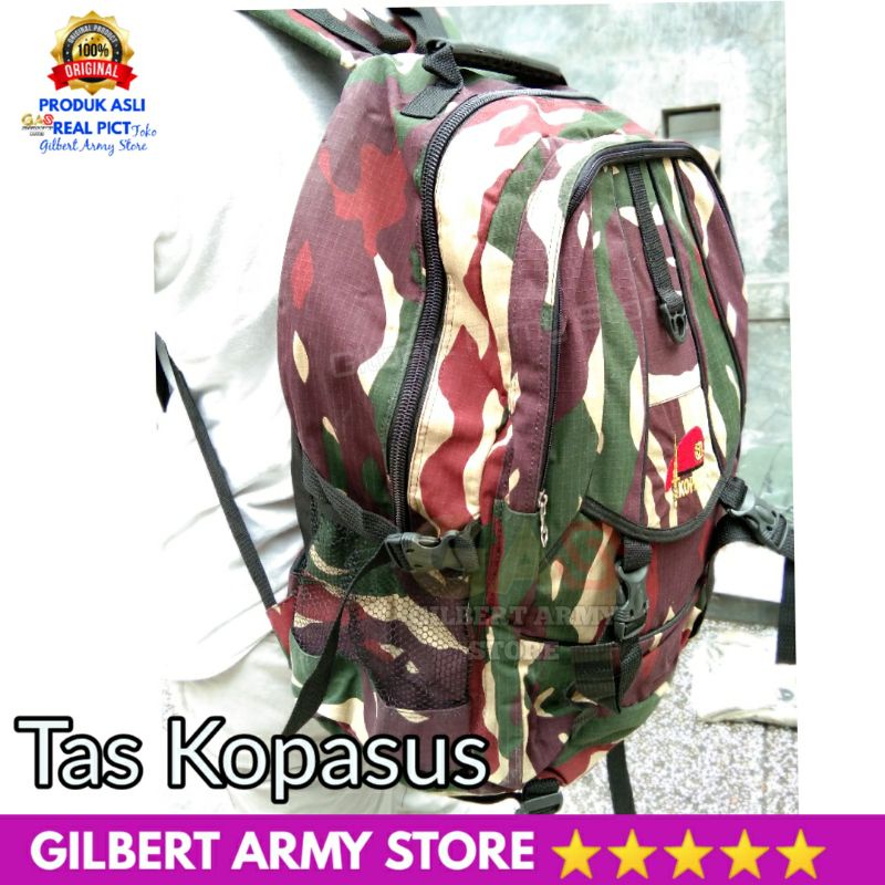 Tas ransel loreng Kopasus GILBERT ARMY STORE tas komando loreng merah tni kopassus