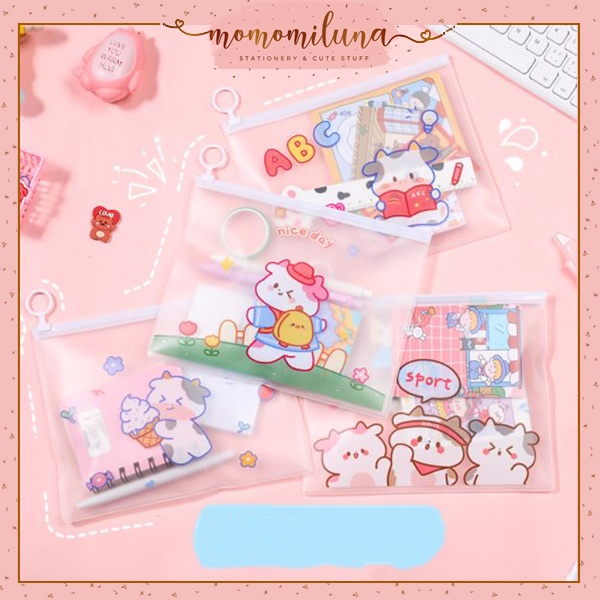 

Zipperbag tempat pensil cute little cow lucu kantong kosmetik serba guna MK1151