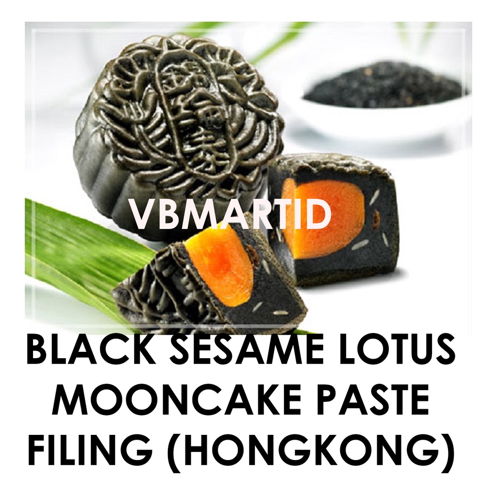 

1 kg Black Sesame (wijen hitam) Lotus Mooncake Filling (made in Hongkong) isian mooncake REPACK
