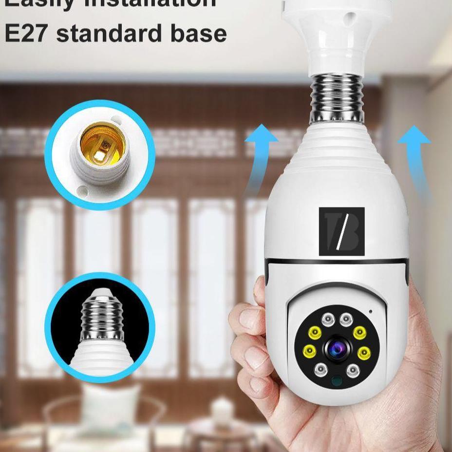 Best Rating TB CCTV Camera Bohlam e27 1080P Smart Security IP Cam 360 Degree 3D Panoramic WiFi Camera Connect to Cellphone 1080