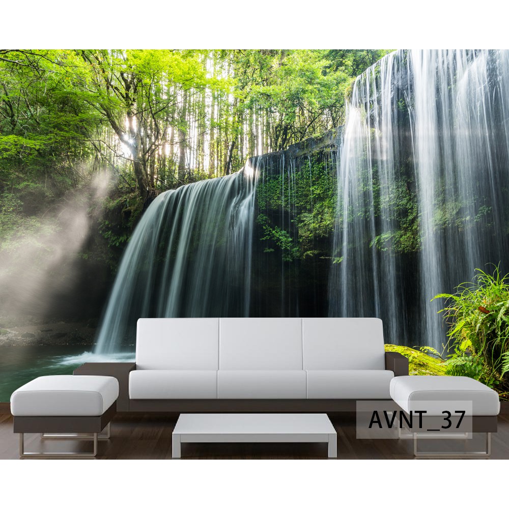 Wallpaper Custom Air Terjun Wallpaper Custom Pemandangan Alam 3d