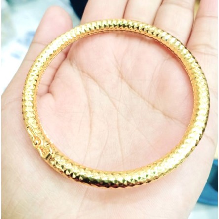 Gelang tangan wanita // gelang pipa motif // gelang replika emas // perhiasan pengganti emas