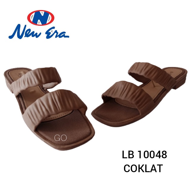 sogo NEW ERA LB 10048 Sandal Wanita Kerut Dua Sandal Slop Wanita Karet Sandal Wanita Casual Ban Dua Kekinian