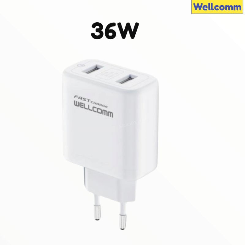 Charger Type-C Dual Fast Charge 36W WELLCOMM Original