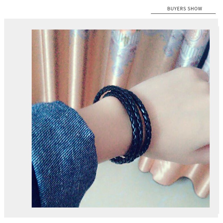 Multi Lingkaran Gelang Pria dan wanita gelang couple Hitam tren fashion gelang pribadi gelang pria s