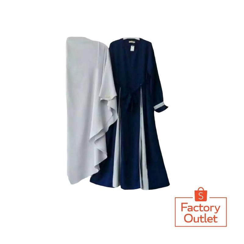 Gamis Muslim Dress Syari Set Fashion Gamis Muslim Khimar Terlaris Marwah Syar'i Moscrepe 07