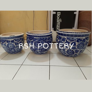  Unik  Pot  Tanaman Pot  Bunga Keramik  diameter 40 cm 