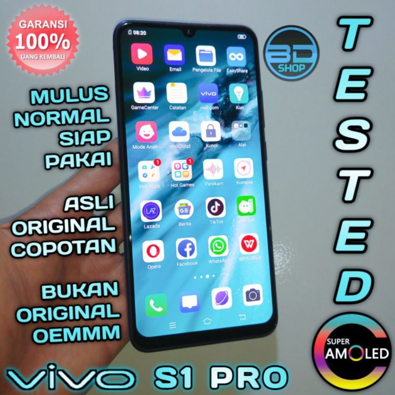 ORIGINAL ASLI COPOTAN LCD SUPER AMOLED Touchscreen Frame VIVO S1 PRO 1920