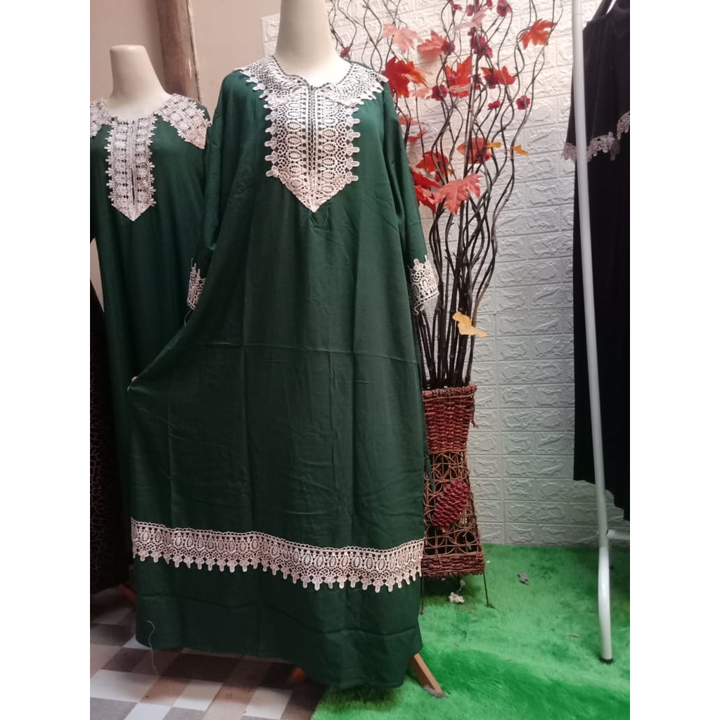 gamis renda zema super jumbo