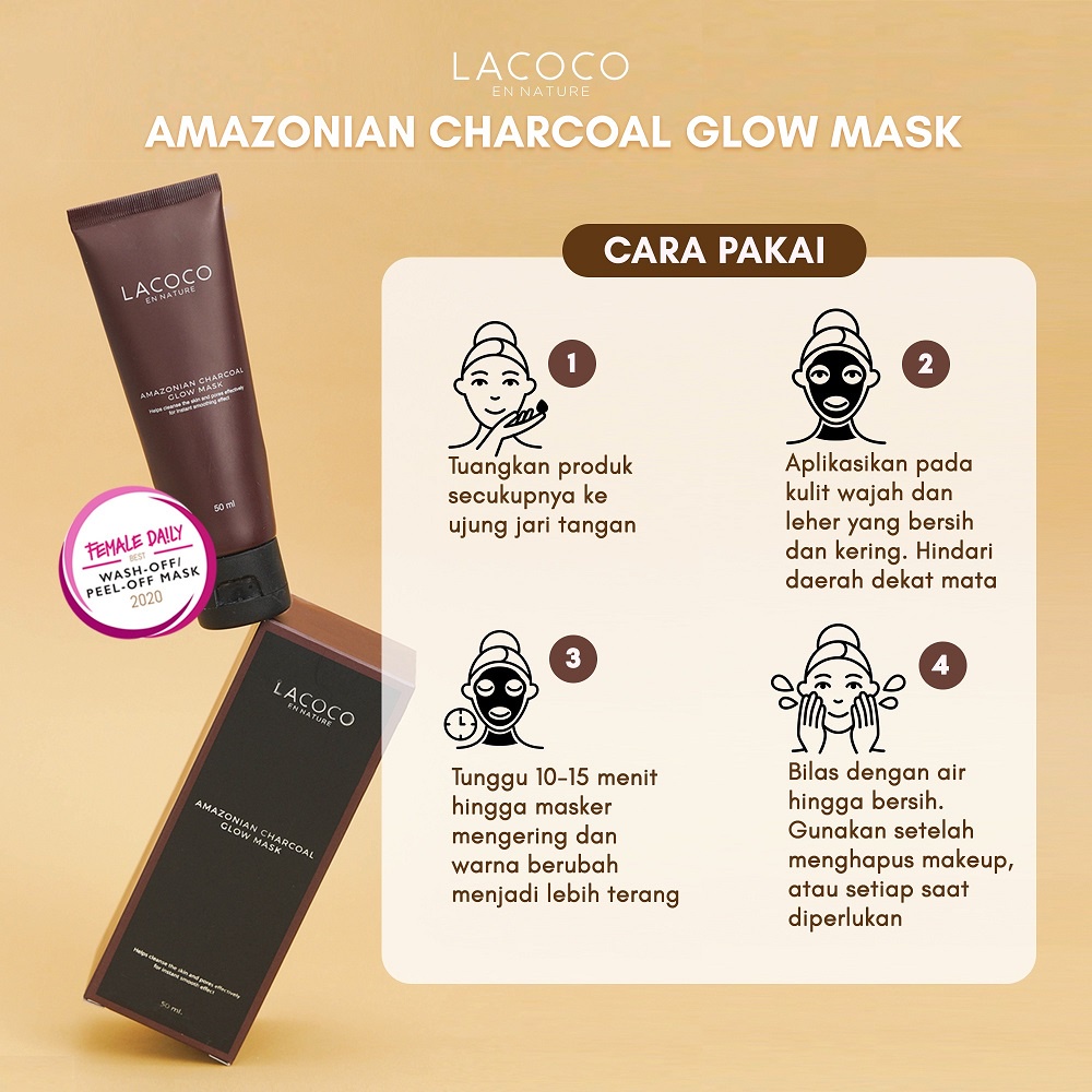 Lacoco Amazonian Charcoal Glow Mask 50 ml