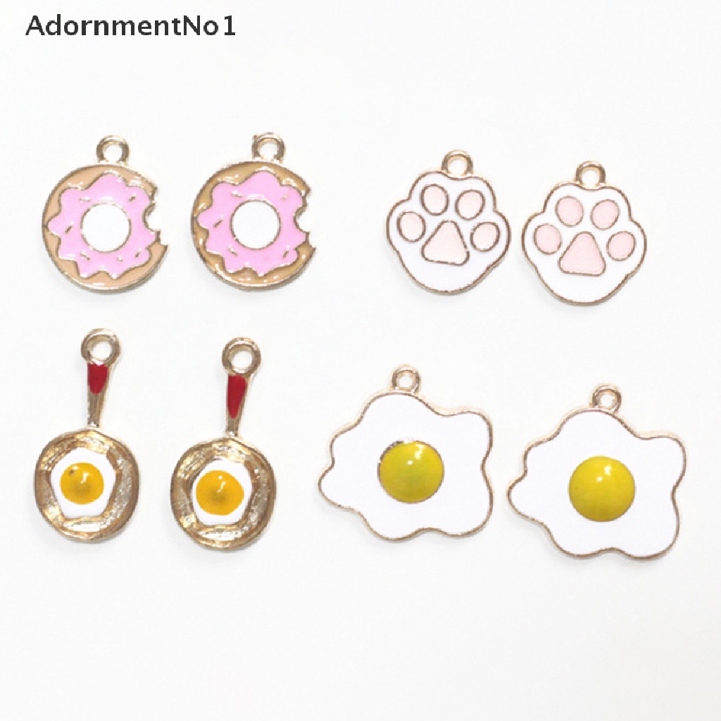 (AdornmentNo1) 10pcs / lot Liontin Enamel Bentuk Telapak Kaki Anjing Bahan Zinc Alloy Untuk DIY Perhiasan Charms