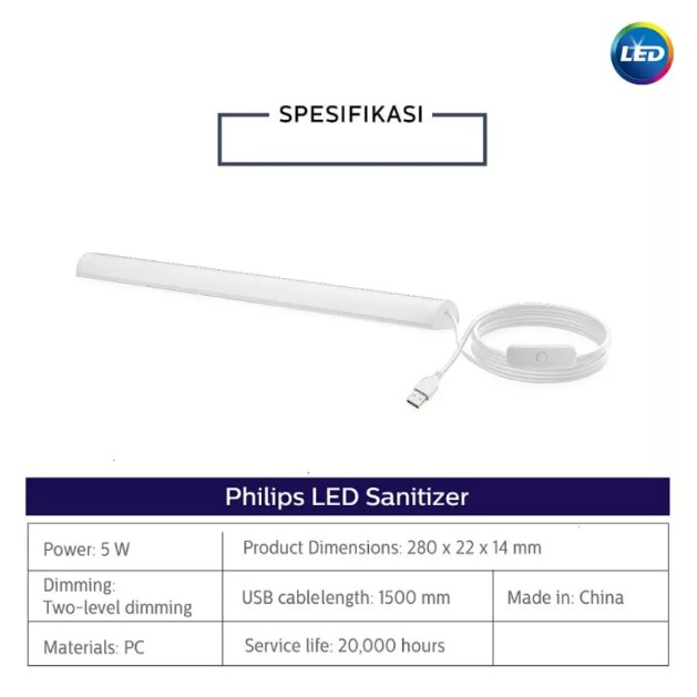 PHILIPS Lampu UV LED Sanitization USB Luminaire