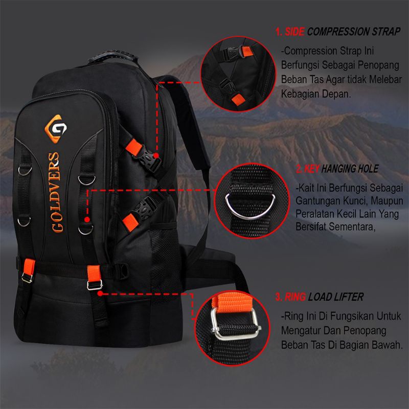 TAS RANSEL PUNGGUNG UKURAN JUMBO/ TAS HIKKING/TAS MUDIK