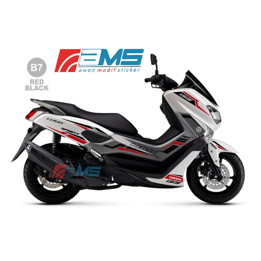 Sticker NMAX WARNA RED-BLACK SPORTY (KODE B)