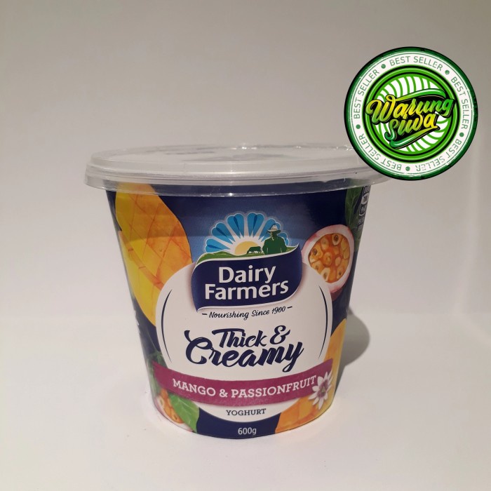 

yogurt dairy farmers thick & creamy - mango & passionfruit 600gr