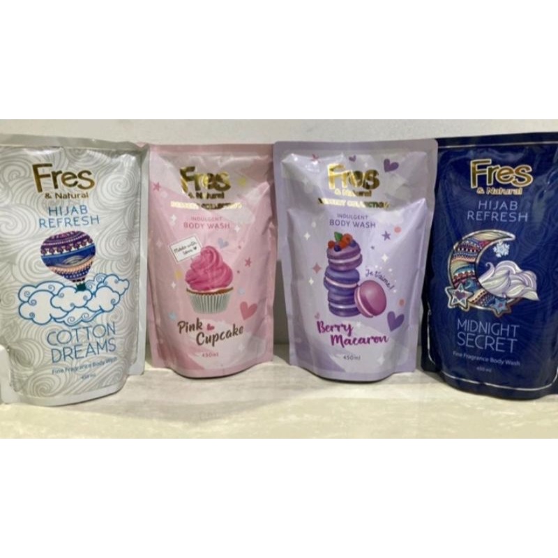 fres &amp; natural bodywash / sabun cair fres &amp; natural 450ml