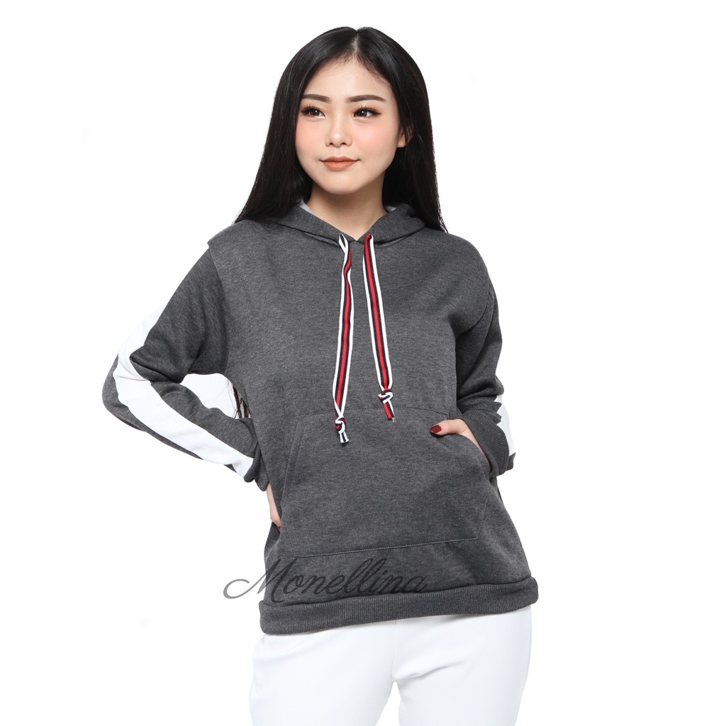 BL - CLARA Sweater Hoodie Wanita-ABU T