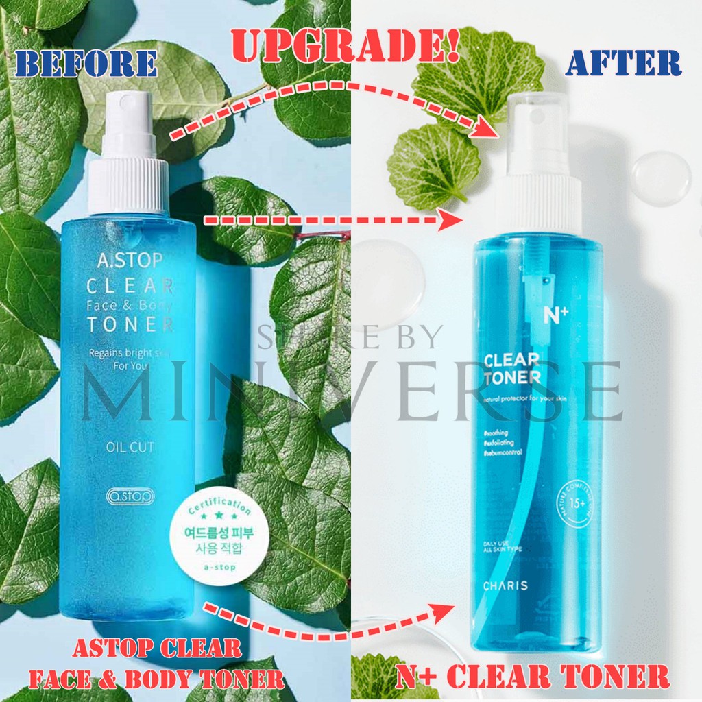 [Share] N+ Clear Toner / Upgraded A-STOP Clear Body & Face Toner Miniverse Original in Jar / Bottle